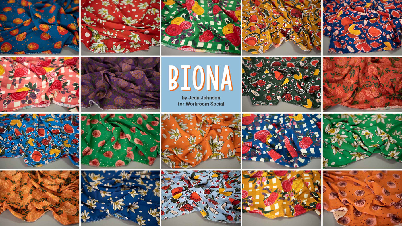 Biona—a colorful, playful, bold collection of rayon challis